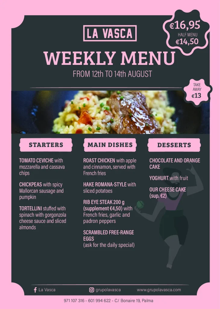 menú semanal la vasca