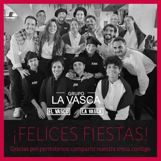 ¡Felices fiestas desde El Vasco y la Vasca!